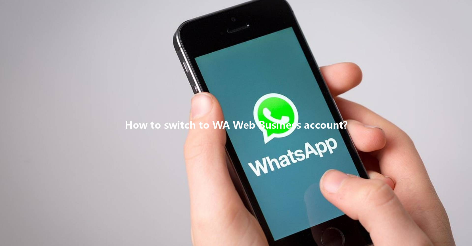 How to switch to WA Web Business account? 一