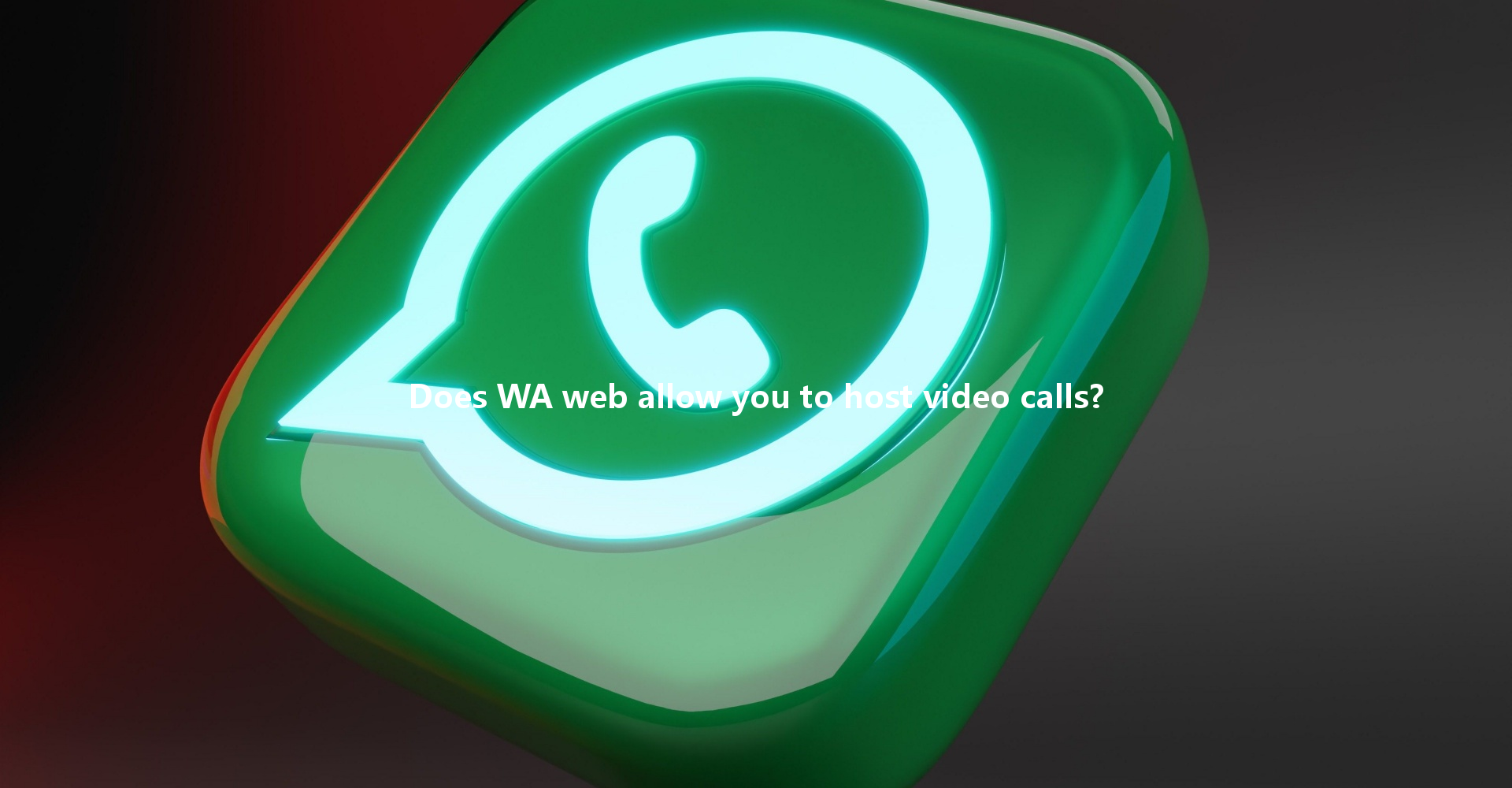 Does WA web allow you to host video calls? 一