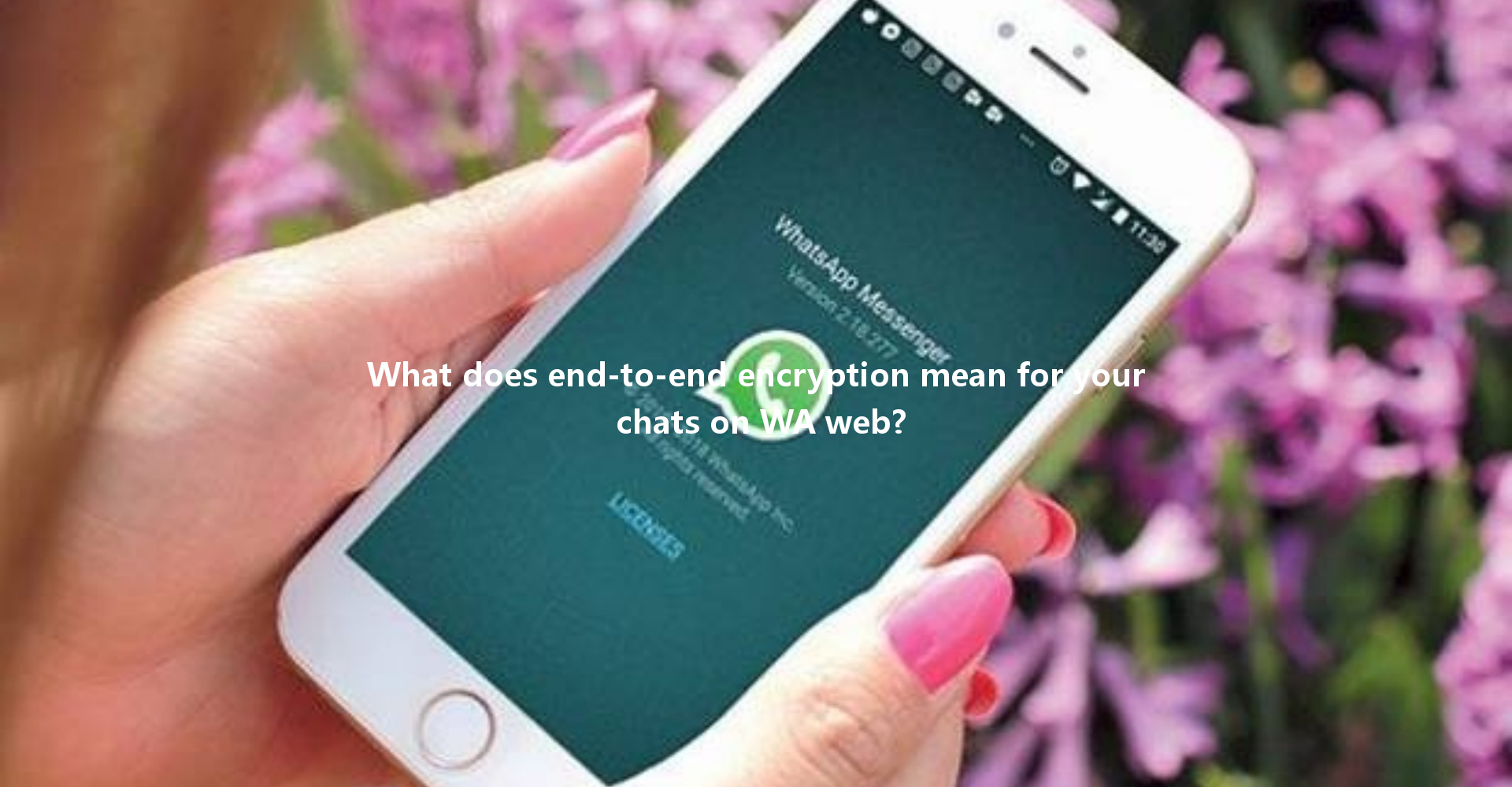 What does end-to-end encryption mean for your chats on WA web? 一